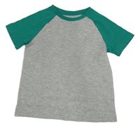 Šedo-zelené tričko Tu