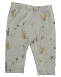 Béžové rebrované tepláky so zvieratkami Zara