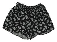 Čierne ľahké kraťasy so vzorom C&A