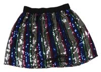 Čierna ľahká sukňa s flitrami Primark