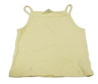 Žltý rebrovaný úpletový top H&M