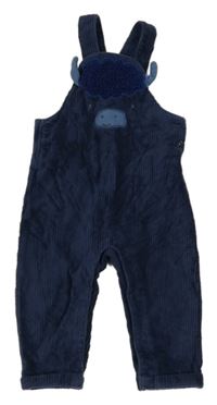 Tmavomodré rebrované samtové na traké nohavice Mothercare