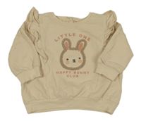 Béžová mikina so zajačikom a volánikmi Next
