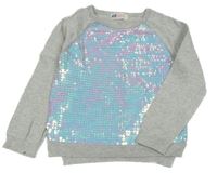 Šedý svetr s flitry H&M