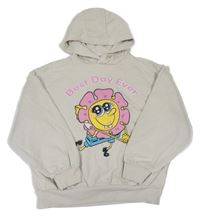 Smotanová oversize mikina so Spongebobem a kapucňou Nickelodeon