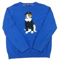 Modrý sveter s psíkom