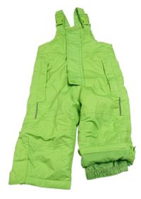 Zelené šusťákové zimní oteplovačky POCOPIANO