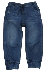 Tmavomodré cuff teplákové rifle Kuniboo