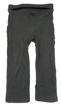 Tmavosivé rebrované turecké legíny s mašličkou Nutmeg