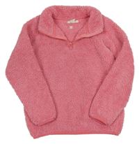 Růžová huňatá funkční mikina MOUNTAIN WAREHOUSE