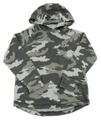 Army rebrovaná mikina s nápismi a kapucňou George