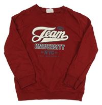 Bordó mikina s nápismi famy