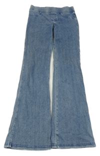 Modré flare teplákové rifle H&M