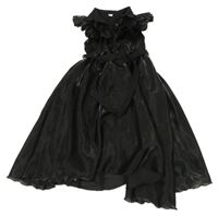 Černé slavnostní šaty s volánky a límečkem SHEIN