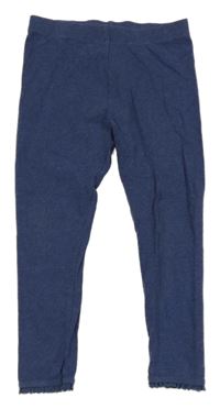 Tmavomodré melírované legíny s čipkou Next