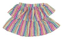 Farebná pruhovaná vrstvená sukňa St. Bernard