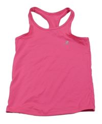 Tmavoružový funkčný športový top s logom Domyos