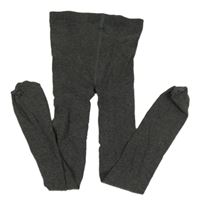 Tmavosivé melírované pančuchy H&M