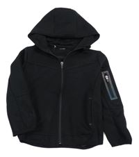 Černá propínací mikina s kapucí PRIMARK