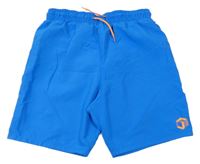 Modré plážové kraťasy so znakom F&F