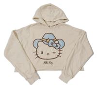 Smotanová crop mikina s Kitty a kapucňou H&M