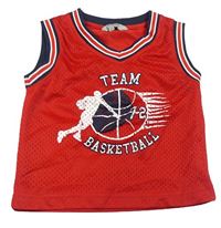 Červené sieťované tielko s basketbalistou Rebel
