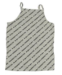 Sivý melírovaný crop top s nápismi George