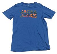 Modré tričko s nápisem Jack & Jones