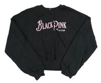 Černá hudební crop mikina - Black Pink zn. H&M