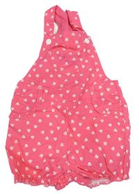 Tmavoružové plátenné na traké kraťasy s Minnie zn. C&A