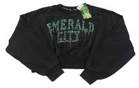 Čierna crop mikina s nápisem z kaminků - Wicked zn. M&S