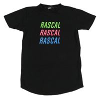 Černé tričko s nápisy Rascal