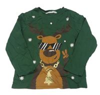 Tmavozelené tričko so sobom H&M