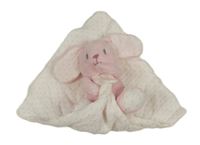 Bílý puntíkatý mušelínový usínáček se zajícem Nutmeg