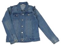 Modrá riflová bunda s volánky Matalan