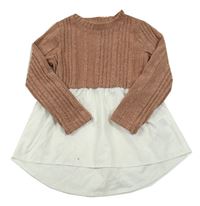 Starorůžovo-biele šaty Shein