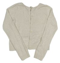 Svetlobéžový melírovaný prepínaci crop sveter H&M