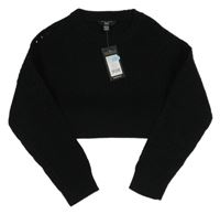 Nové - Černý crop svetr New Look
