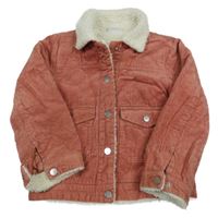 Starorůžová manšestrová zateplená bunda Matalan