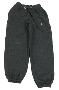 Tmavošedé melírované tepláky s výšivkou Ralph Lauren