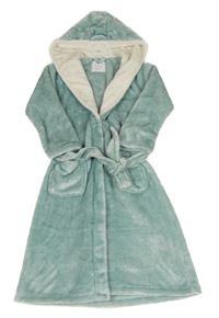 Světlezelený chlupatý župan s kapucí F&F