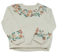 Smotanová mikina s kvetmi C&A