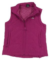 Fuchsiová prešívaná šušťáková zateplená funkčná vesta Trespass