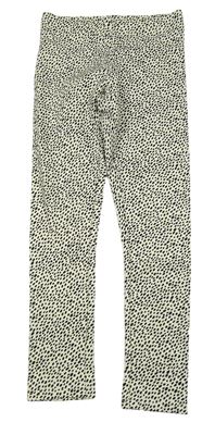 Světlebéžové puntíkaté legíny H&M