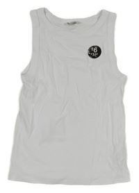 Nové - Bílý žebrovaný top F&F