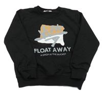 Čierna mikina s potlačou