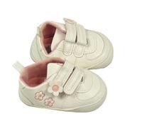 Smetanové koženkové capáčky s květy Primark vel. 18