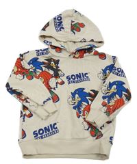 Béžová mikina so Sonicem a kapucňou H&M