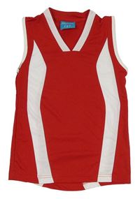 Červeno-biele športové tielko