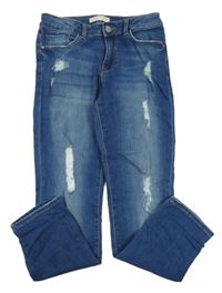 Modré skinny rifle s prošoupáním Zara